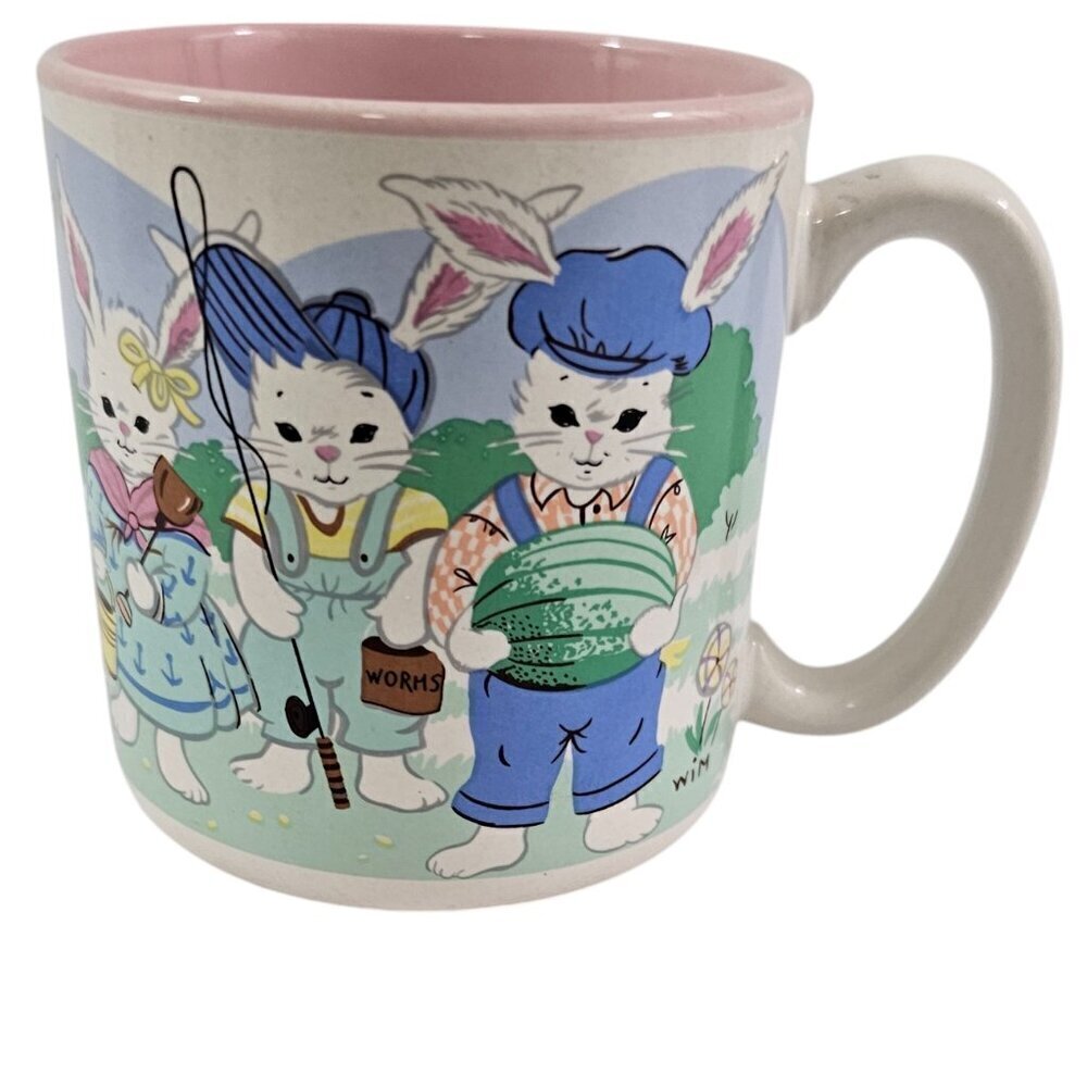 Potpourri Press Peppermint Park Bunny Rabbit Day On The Lake 12 Oz Mug Cup